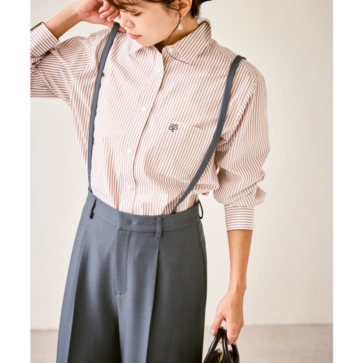 チャコール(06) | フレアシルエットサスペンダー付きパンツ | ROPE' PICNIC