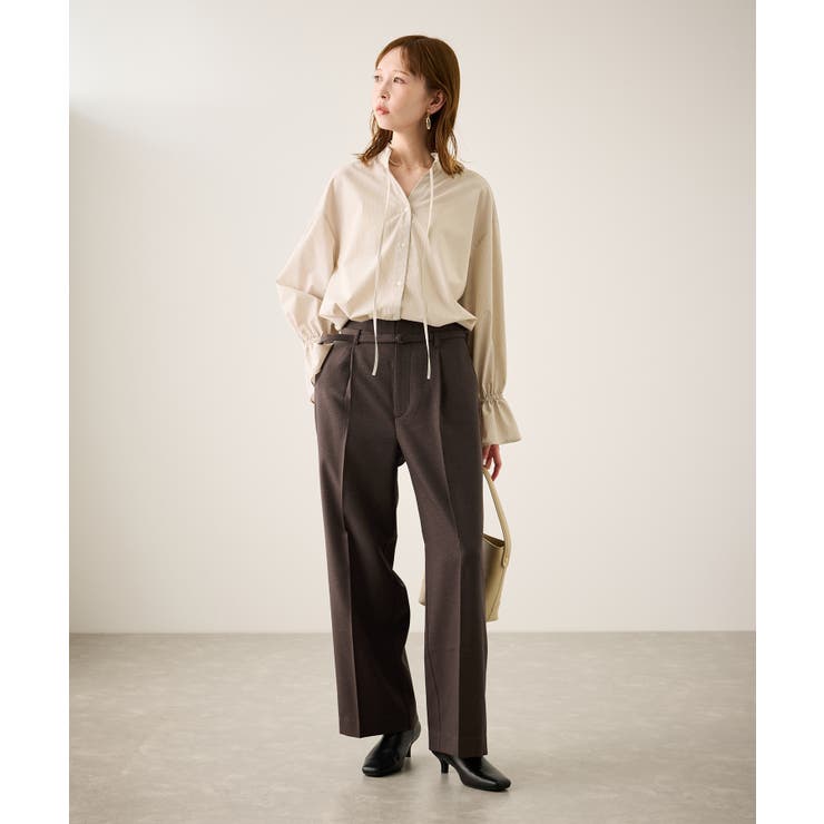 裏起毛無地＆チェックアソートワイドパンツ/防シワ | ROPE' PICNIC | 詳細画像19 