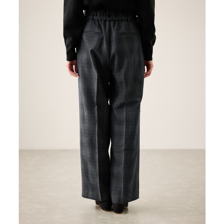 裏起毛無地＆チェックアソートワイドパンツ/防シワ | ROPE' PICNIC | 詳細画像25 