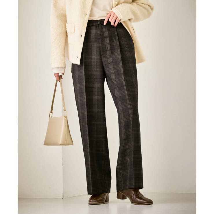 裏起毛無地＆チェックアソートワイドパンツ/防シワ | ROPE' PICNIC | 詳細画像5 