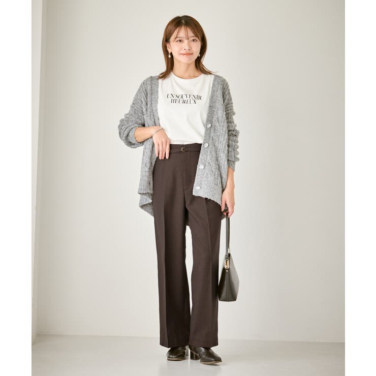 裏起毛無地＆チェックアソートワイドパンツ/防シワ | ROPE' PICNIC | 詳細画像6 