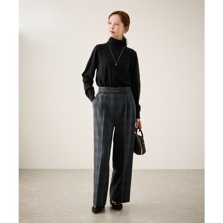 裏起毛無地＆チェックアソートワイドパンツ/防シワ | ROPE' PICNIC | 詳細画像9 