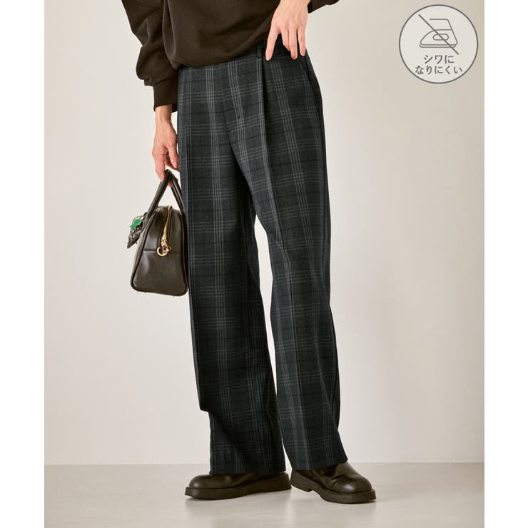 チャコール(06) | 裏起毛無地＆チェックアソートワイドパンツ/防シワ | ROPE' PICNIC