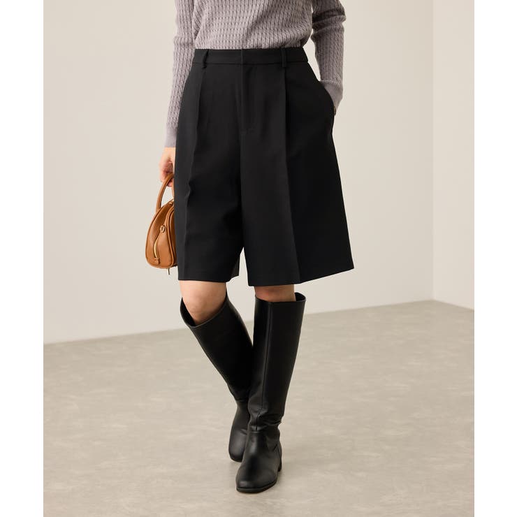 ブラック(01) | ウエストタックハーフパンツ | ROPE' PICNIC