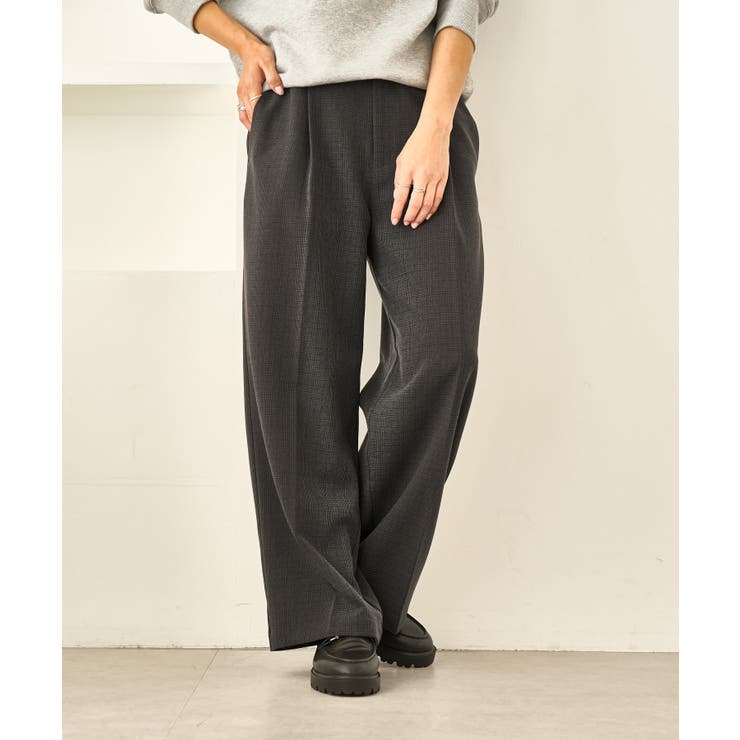 レディハンサムシリーズ ウールライクウエストタックセミワイドパンツ | ROPE' PICNIC | 詳細画像10 