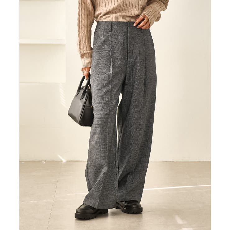 レディハンサムシリーズ ウールライクウエストタックセミワイドパンツ | ROPE' PICNIC | 詳細画像16 