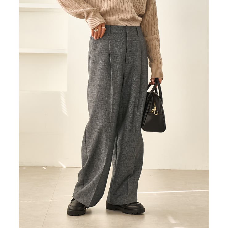 レディハンサムシリーズ ウールライクウエストタックセミワイドパンツ | ROPE' PICNIC | 詳細画像17 