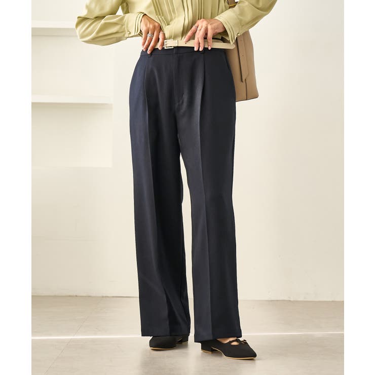 レディハンサムシリーズ ウールライクウエストタックセミワイドパンツ | ROPE' PICNIC | 詳細画像20 