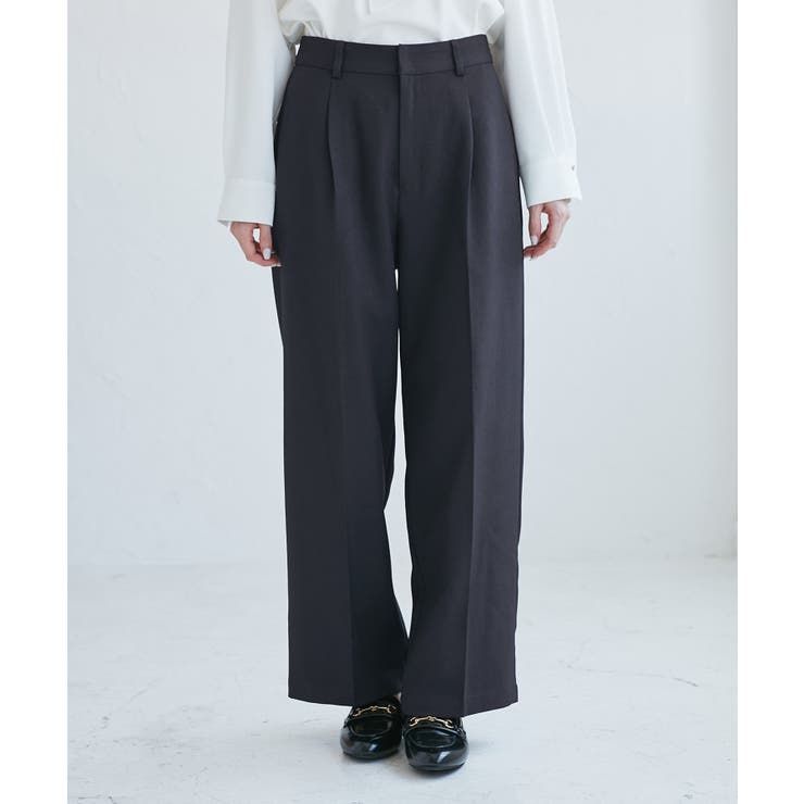 レディハンサムシリーズ ウールライクウエストタックセミワイドパンツ | ROPE' PICNIC | 詳細画像33 