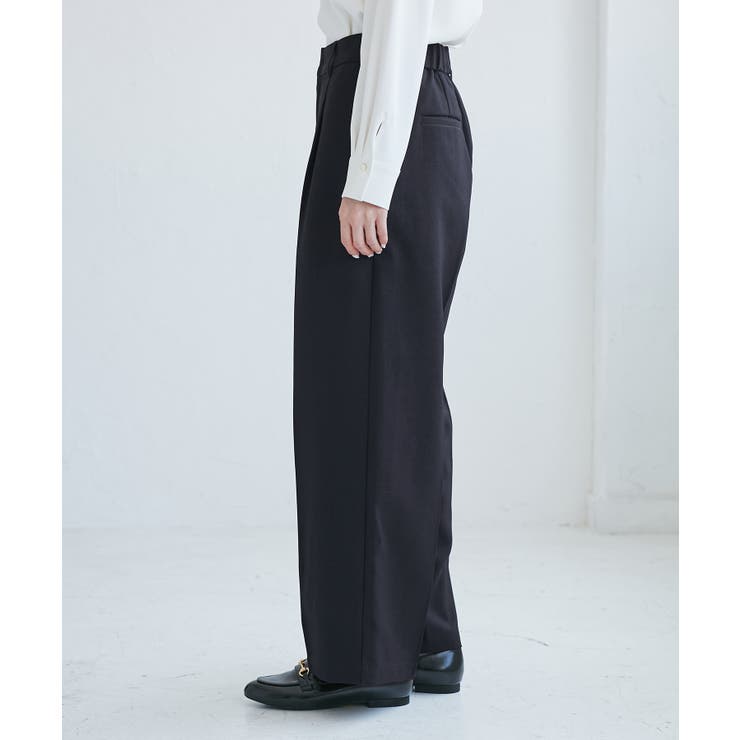 レディハンサムシリーズ ウールライクウエストタックセミワイドパンツ | ROPE' PICNIC | 詳細画像34 