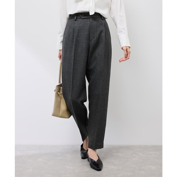 チャコール(06) | スリートーンツイードテーパードパンツ/セットアップ対応 | ROPE' PICNIC