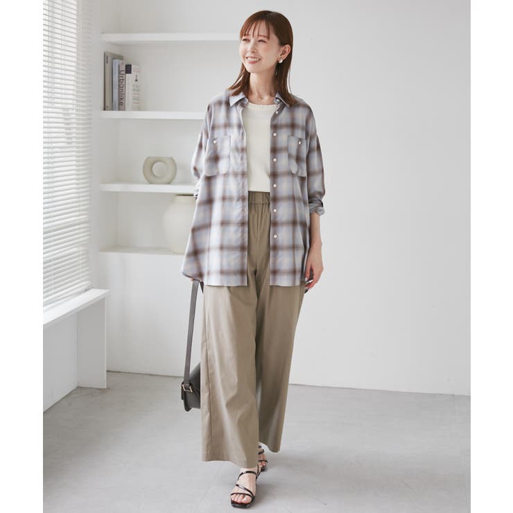 キレイ目イージーワイドパンツ/UVカット | ROPE' PICNIC | 詳細画像20 