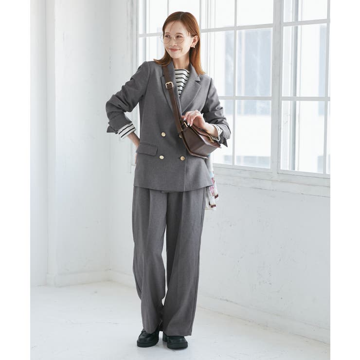 レディハンサムシリーズ ウールライクウエストタックセミワイドパンツ | ROPE' PICNIC | 詳細画像10 