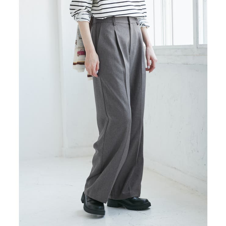 レディハンサムシリーズ ウールライクウエストタックセミワイドパンツ | ROPE' PICNIC | 詳細画像11 