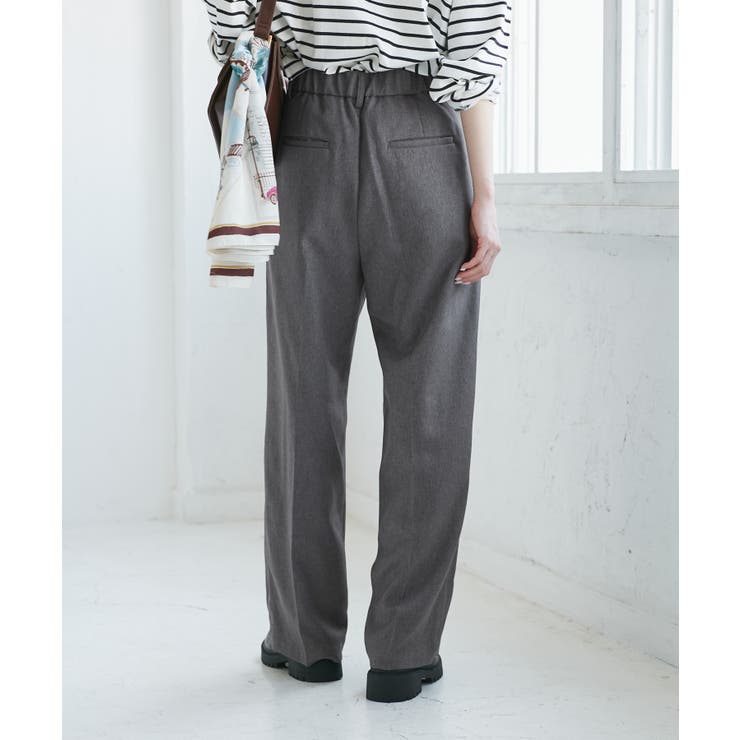 レディハンサムシリーズ ウールライクウエストタックセミワイドパンツ | ROPE' PICNIC | 詳細画像12 