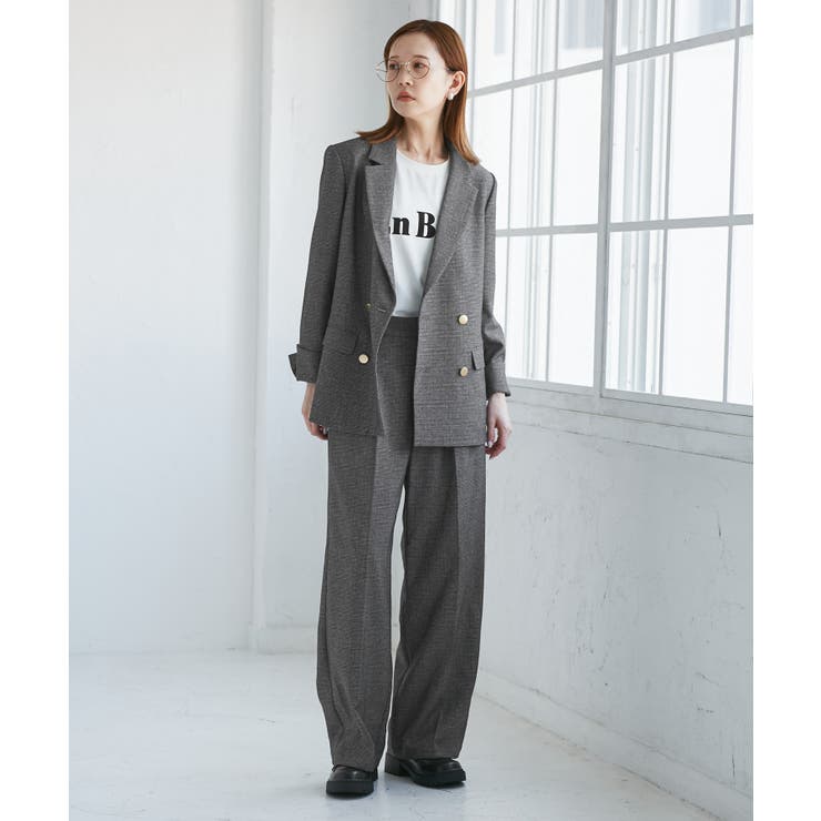 レディハンサムシリーズ ウールライクウエストタックセミワイドパンツ | ROPE' PICNIC | 詳細画像14 