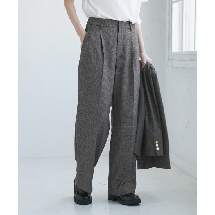 レディハンサムシリーズ ウールライクウエストタックセミワイドパンツ | ROPE' PICNIC | 詳細画像15 