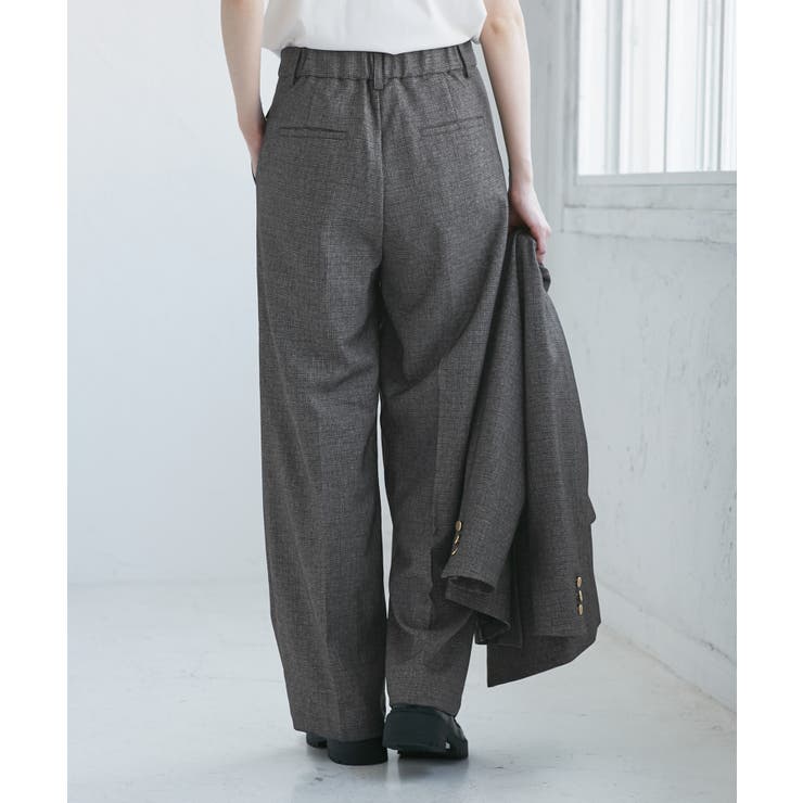 レディハンサムシリーズ ウールライクウエストタックセミワイドパンツ | ROPE' PICNIC | 詳細画像16 