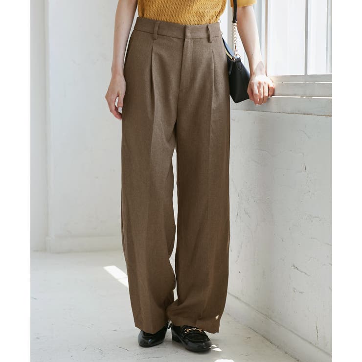 レディハンサムシリーズ ウールライクウエストタックセミワイドパンツ | ROPE' PICNIC | 詳細画像18 