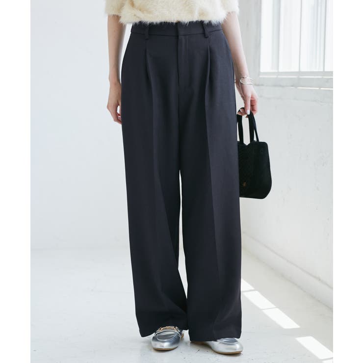 レディハンサムシリーズ ウールライクウエストタックセミワイドパンツ | ROPE' PICNIC | 詳細画像21 