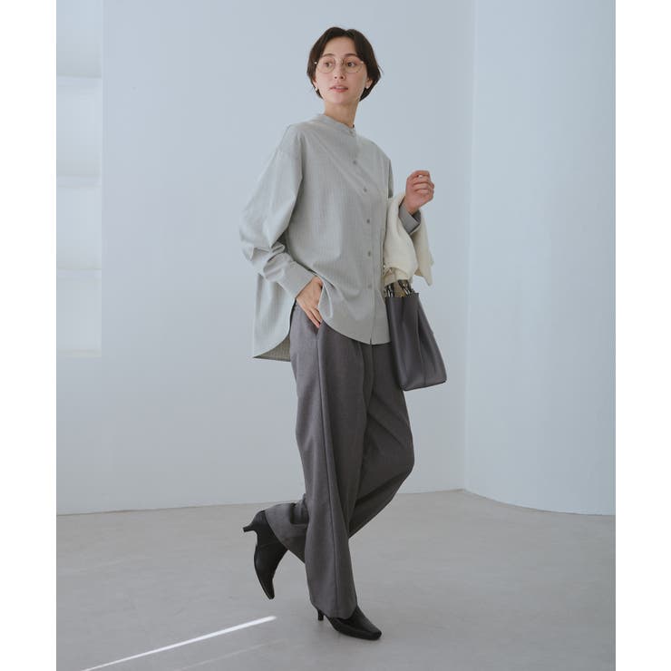 レディハンサムシリーズ ウールライクウエストタックセミワイドパンツ | ROPE' PICNIC | 詳細画像23 