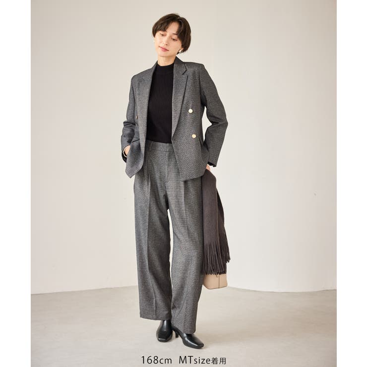 レディハンサムシリーズ ウールライクウエストタックセミワイドパンツ | ROPE' PICNIC | 詳細画像25 