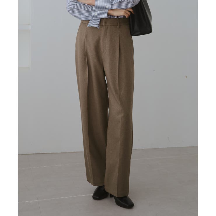 レディハンサムシリーズ ウールライクウエストタックセミワイドパンツ | ROPE' PICNIC | 詳細画像28 