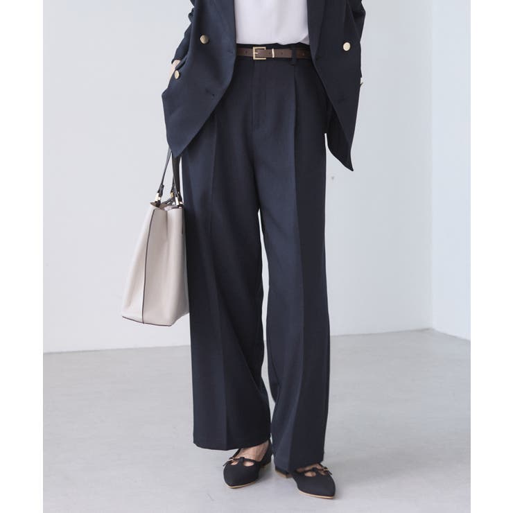 レディハンサムシリーズ ウールライクウエストタックセミワイドパンツ | ROPE' PICNIC | 詳細画像7 