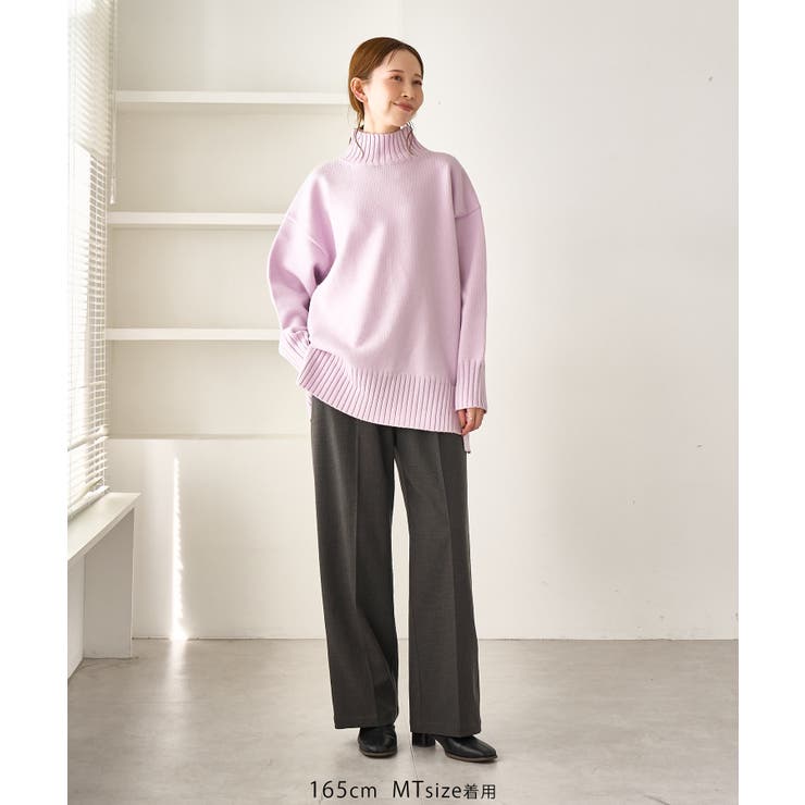 レディハンサムシリーズ ウールライクウエストタックセミワイドパンツ | ROPE' PICNIC | 詳細画像8 