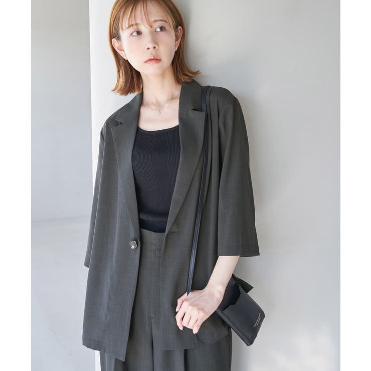 セットアップ対応/麻調シアージャケット | ROPE' PICNIC | 詳細画像5 