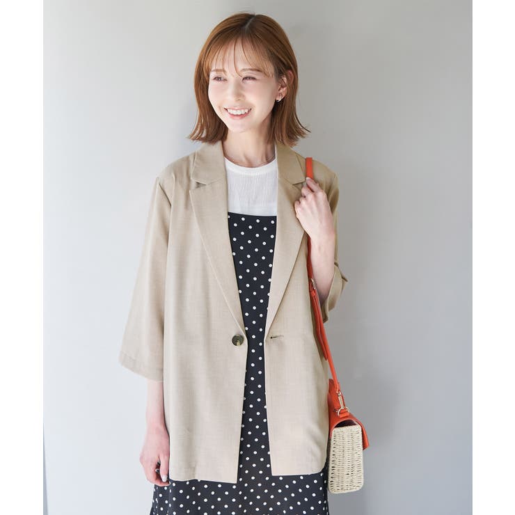 ベージュ(27) | セットアップ対応/麻調シアージャケット | ROPE' PICNIC