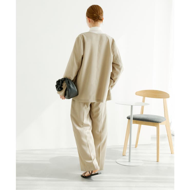 セットアップ対応/麻調シアーノーカラージャケット/接触冷感・UVカット | ROPE' PICNIC | 詳細画像21 