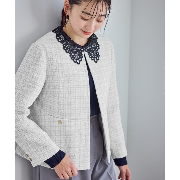 【WEB限定カラー】ツイードフレアジャケット/セレモニー対応・リンクコーデ | ROPE' PICNIC | 詳細画像11 