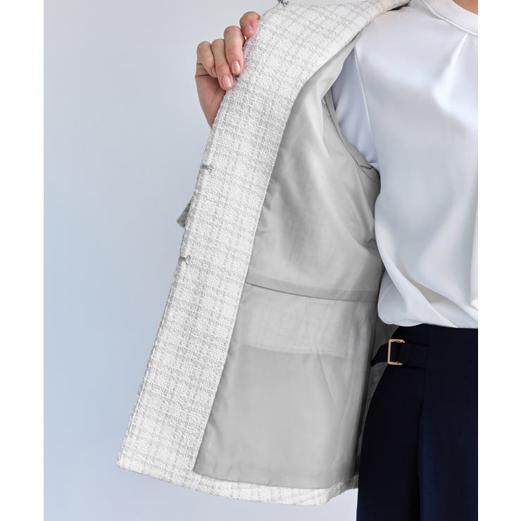 【WEB限定カラー】ツイードフレアジャケット/セレモニー対応・リンクコーデ | ROPE' PICNIC | 詳細画像39 