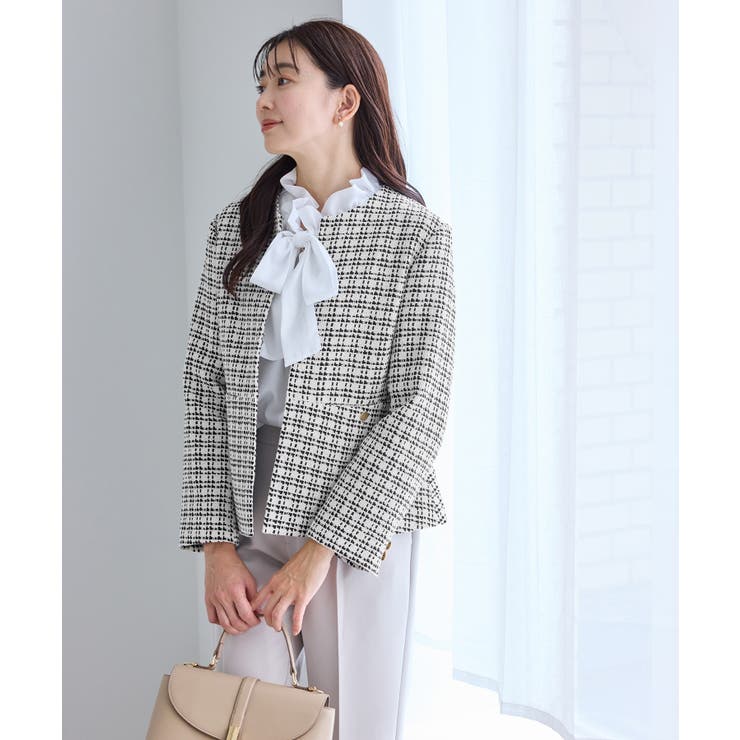 【WEB限定カラー】ツイードフレアジャケット/セレモニー対応・リンクコーデ | ROPE' PICNIC | 詳細画像4 