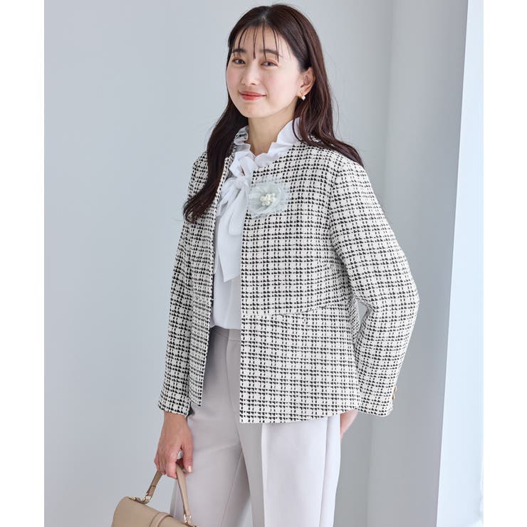 【WEB限定カラー】ツイードフレアジャケット/セレモニー対応・リンクコーデ | ROPE' PICNIC | 詳細画像6 