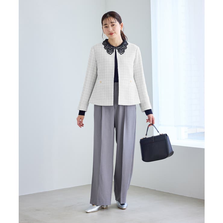 【WEB限定カラー】ツイードフレアジャケット/セレモニー対応・リンクコーデ | ROPE' PICNIC | 詳細画像8 