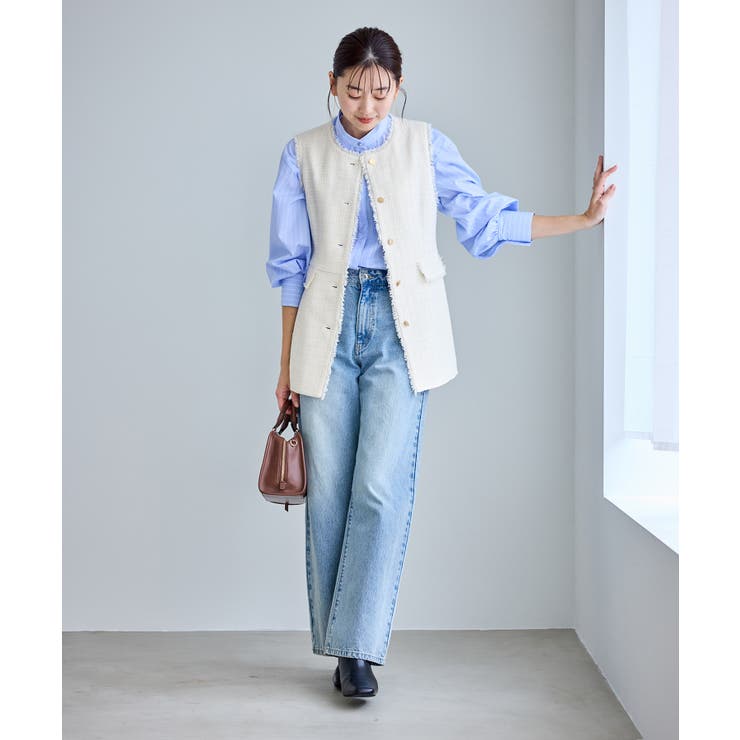 【WEB限定カラー】ツイード金ボタンジレベスト/セレモニー対応・リンクコーデ | ROPE' PICNIC | 詳細画像13 