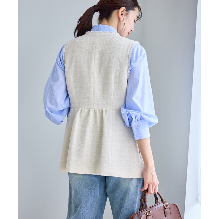 【WEB限定カラー】ツイード金ボタンジレベスト/セレモニー対応・リンクコーデ | ROPE' PICNIC | 詳細画像17 