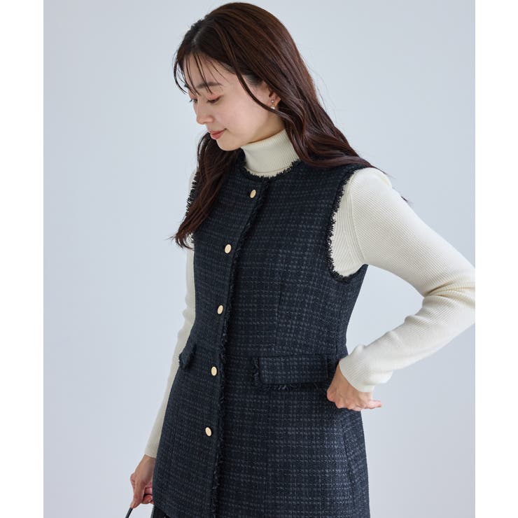 【WEB限定カラー】ツイード金ボタンジレベスト/セレモニー対応・リンクコーデ | ROPE' PICNIC | 詳細画像20 