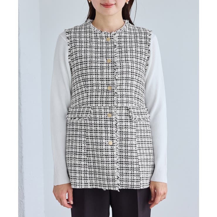 【WEB限定カラー】ツイード金ボタンジレベスト/セレモニー対応・リンクコーデ | ROPE' PICNIC | 詳細画像22 