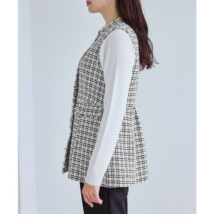 【WEB限定カラー】ツイード金ボタンジレベスト/セレモニー対応・リンクコーデ | ROPE' PICNIC | 詳細画像23 