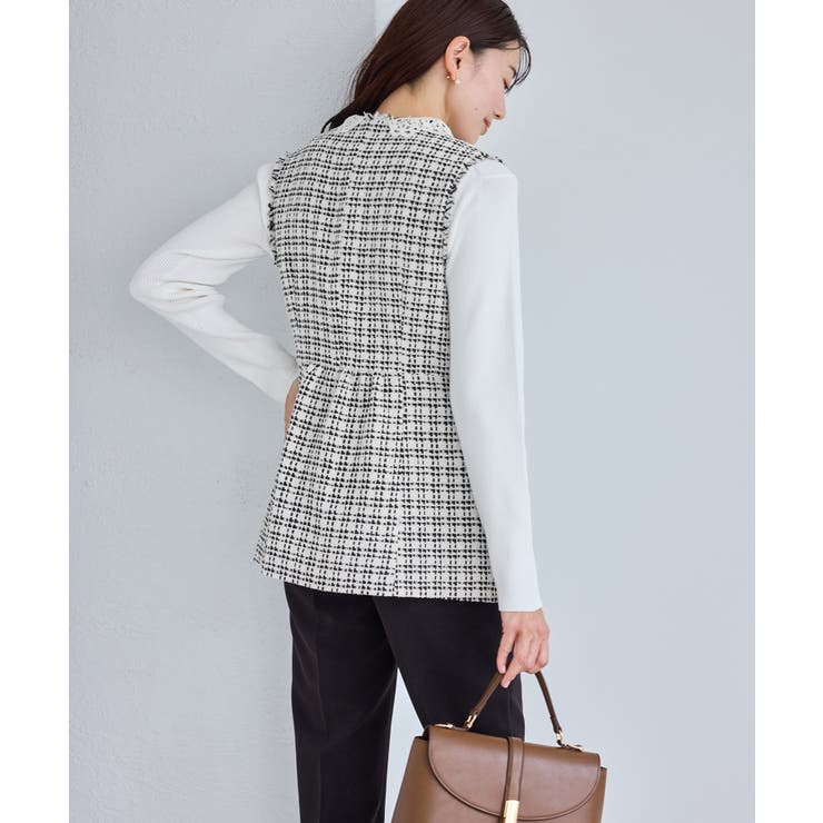 【WEB限定カラー】ツイード金ボタンジレベスト/セレモニー対応・リンクコーデ | ROPE' PICNIC | 詳細画像7 