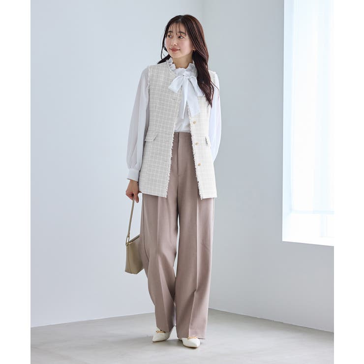 【WEB限定カラー】ツイード金ボタンジレベスト/セレモニー対応・リンクコーデ | ROPE' PICNIC | 詳細画像8 