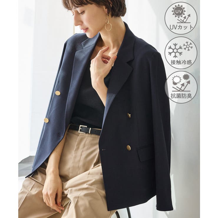 ネイビー(40) | カナパ 金ボタンジャケット/セットアップ対応・UV・抗菌防臭・接触冷感 | ROPE' PICNIC