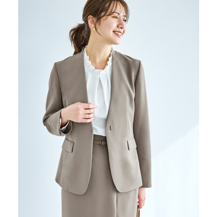 ベージュ系(28) | 360°ウルトラストレッチ ノーカラージャケット UVカット | ROPE' PICNIC