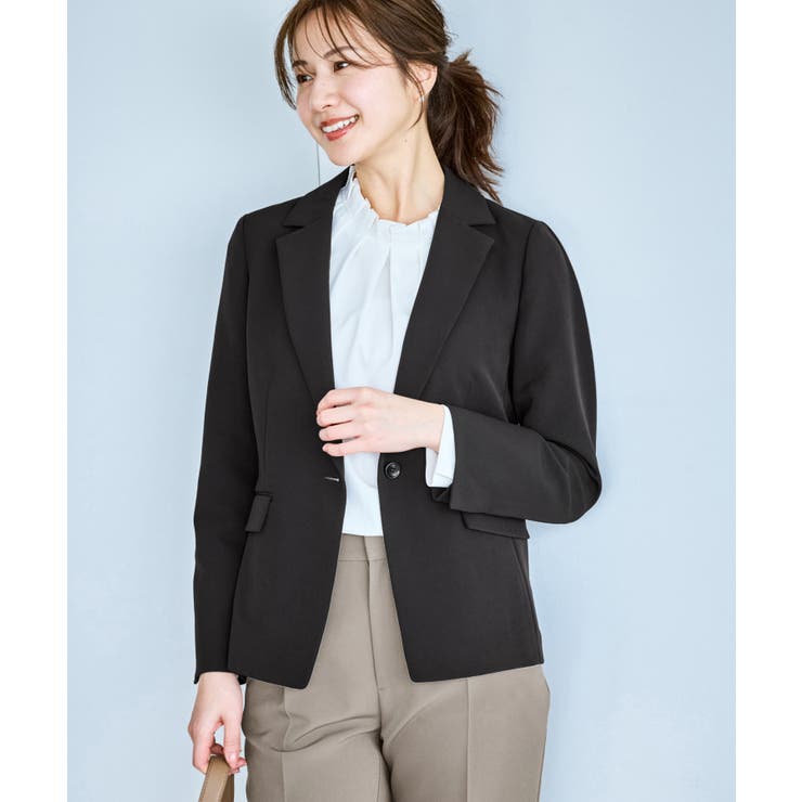 ブラック(01) | 360°ウルトラストレッチ テーラードジャケット UVカット | ROPE' PICNIC