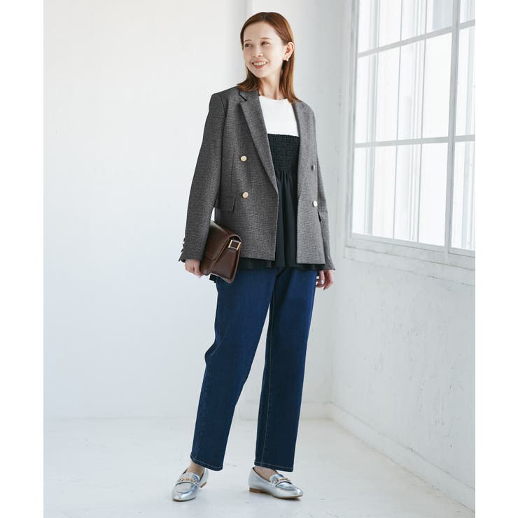 レディハンサムシリーズ ウールライク金ボタンジャケット(半裏地) セットアップ | ROPE' PICNIC | 詳細画像12 