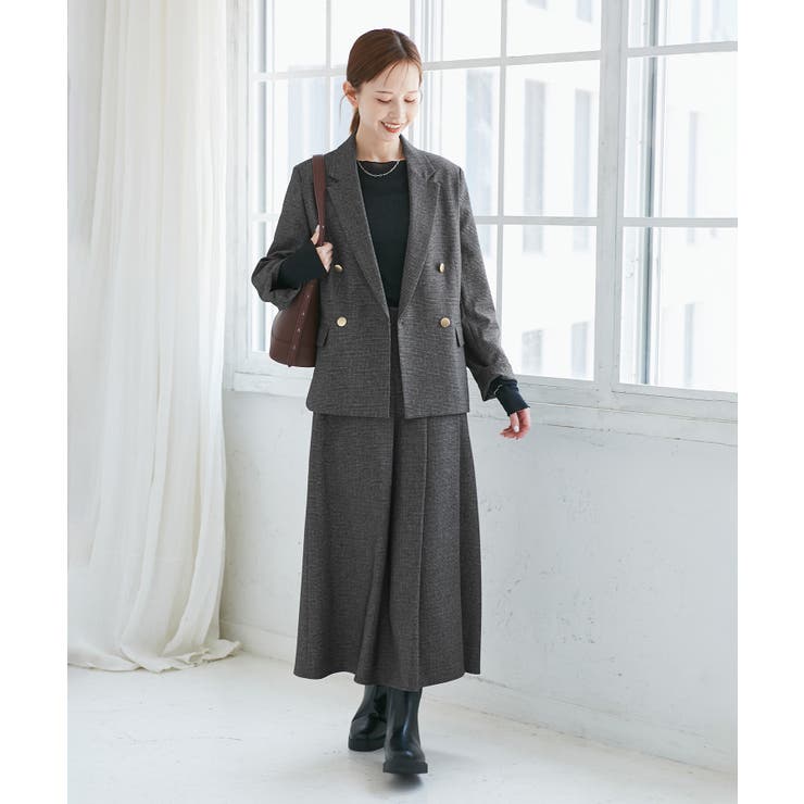 レディハンサムシリーズ ウールライク金ボタンジャケット(半裏地) セットアップ | ROPE' PICNIC | 詳細画像15 