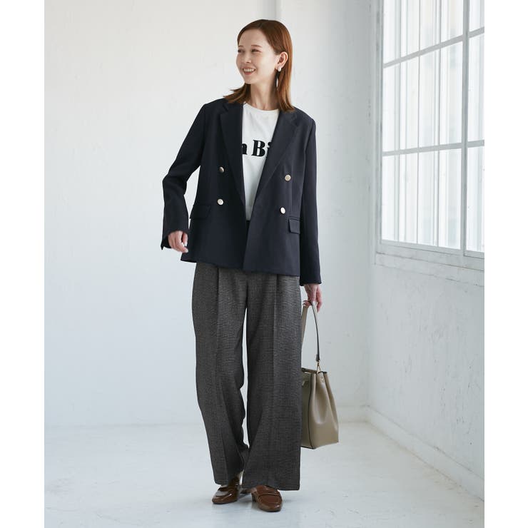 KRIZA 一点物 シルク100% サテン ジャケット ブラウン 光沢 上品 レディハンサムシリーズ ウールライク金ボタンジャケット